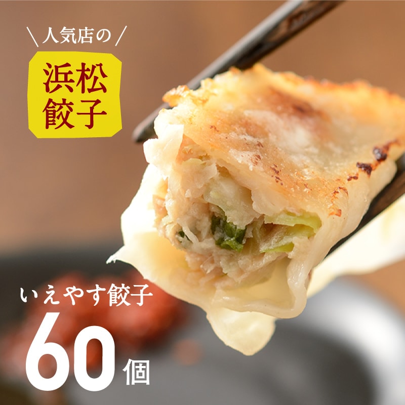 人気店の浜松餃子】やさいたっぷり！いえやす餃子【60個】（20個入×3袋