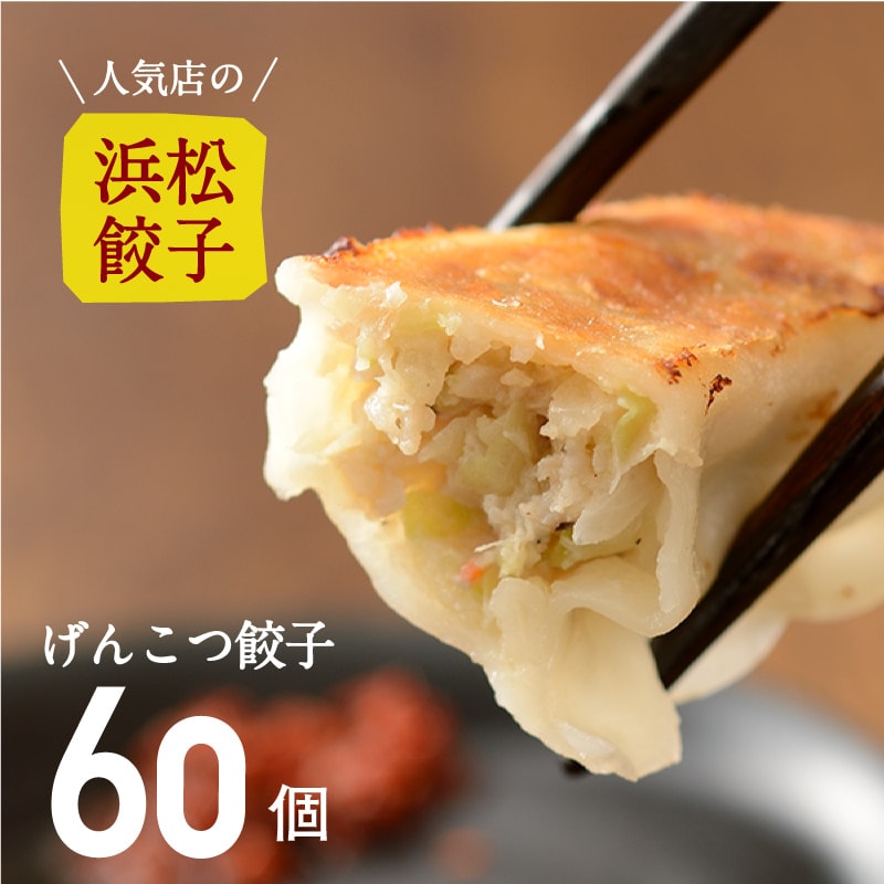 【人気店の浜松餃子】パンチのある肉感！げんこつ餃子【60個】（20個入×3袋）ご家庭用