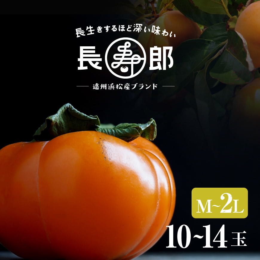 【遠州浜北大平産】 長寿郎次郎柿【秀品M～2L・10～14玉（約2.5kg）】