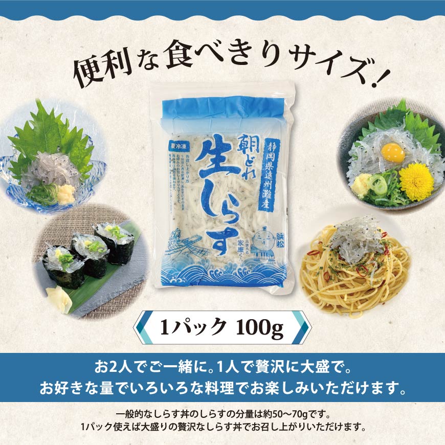遠州灘産冷凍生しらす 100g8パックセット - 浜名湖産直マーケット