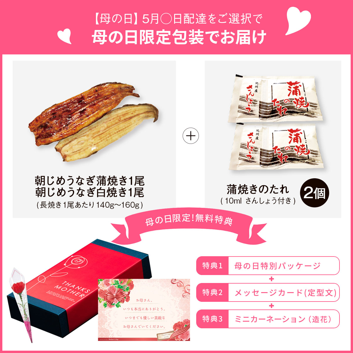 朝じめうなぎ蒲焼き1尾と白焼き1尾のコンビセット（2～3人前）【国産】【長焼き】