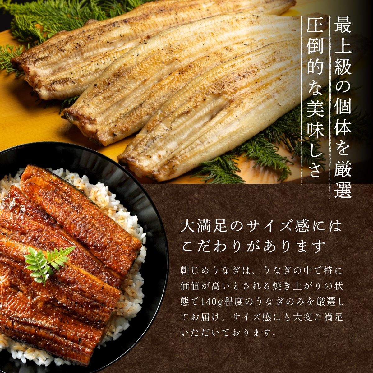 浜名湖産朝じめうなぎ溶岩焼き白焼き2尾(2~3人前)【浜名湖産・国産】【長焼き】※下準備に2営業日かかります。