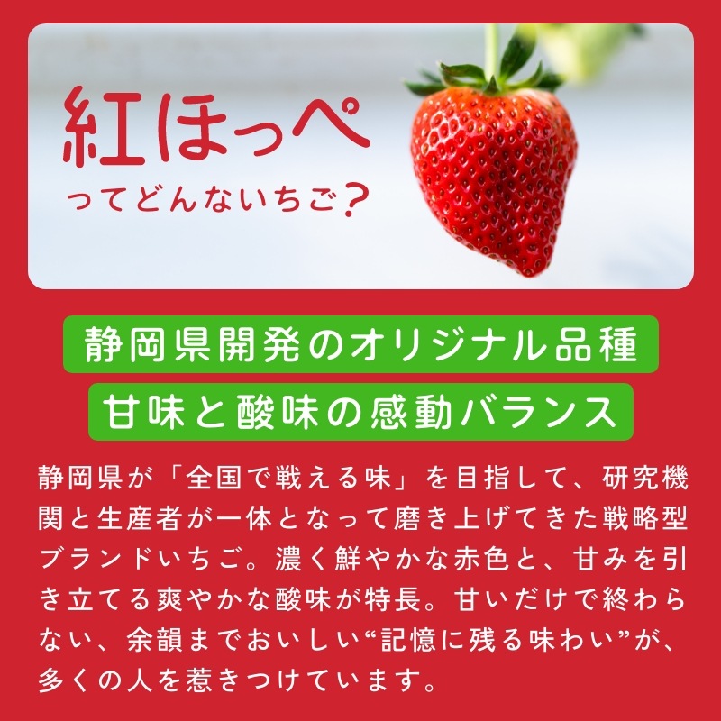 【静岡県産】朝採り完熟紅ほっぺ 大4パックセット（1パックあたり4～8粒）