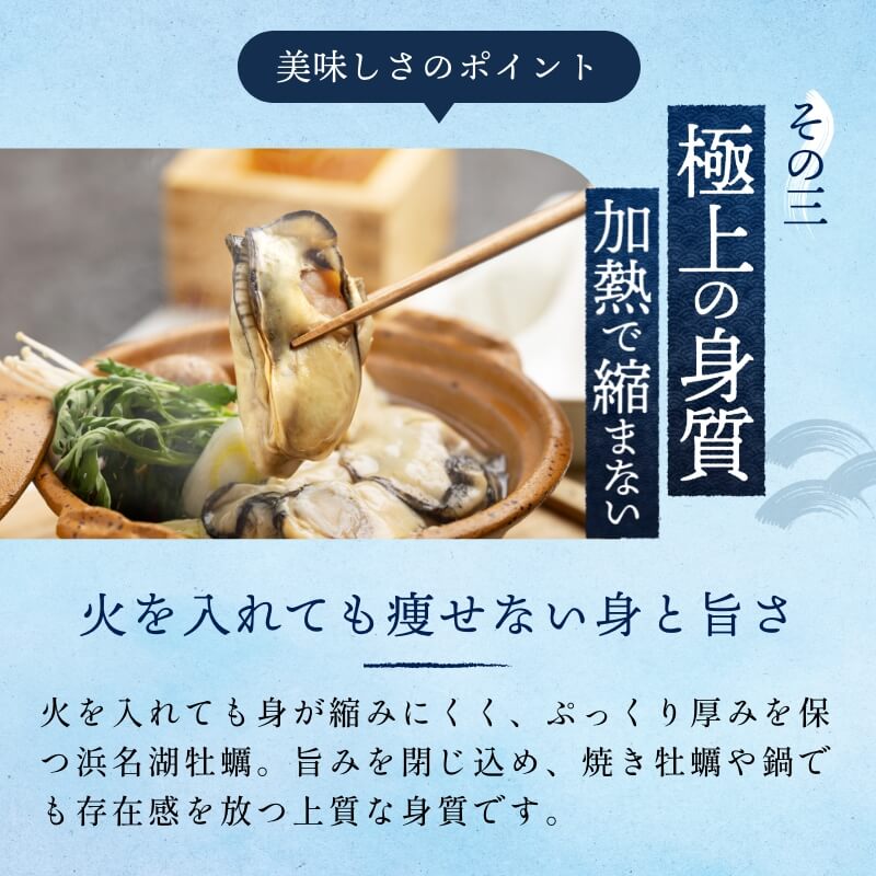 浜名湖産 牡蠣 冷蔵生 むき身 500g　朝獲れの最旬鮮度の牡蠣を即日発送！