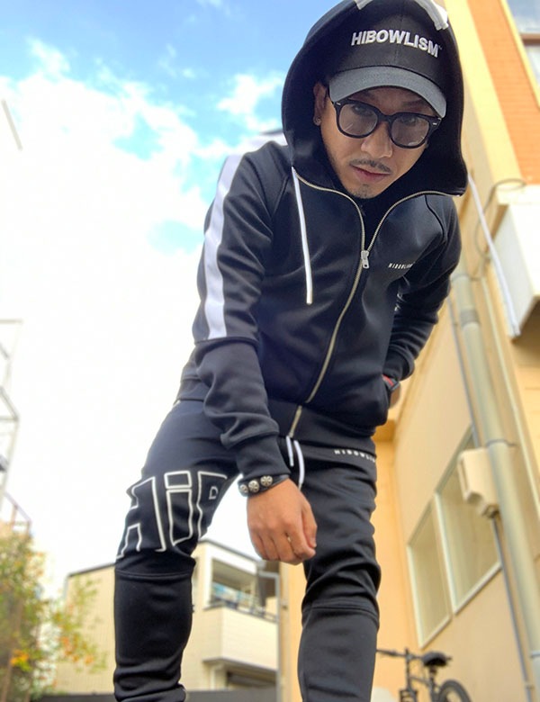 HiBowL Frame Logo Jersey Hoodie ֥åߥۥ磻 [Hi-flh-1]