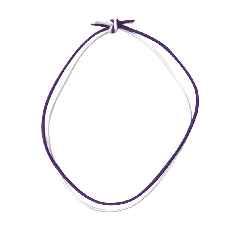 №５１０　ゴム結び　Ａ　紫白（中）36ｃｍ　100本入×10袋（1000本）/箱