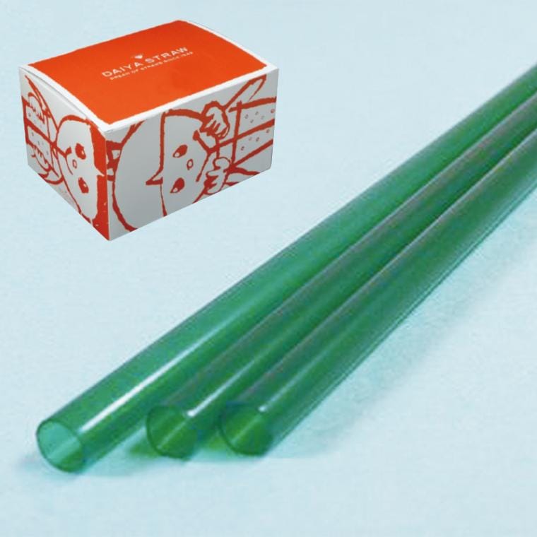 大黒工業　ストレートストロー 3.5×15㎝　包装なし緑　1000本入／箱