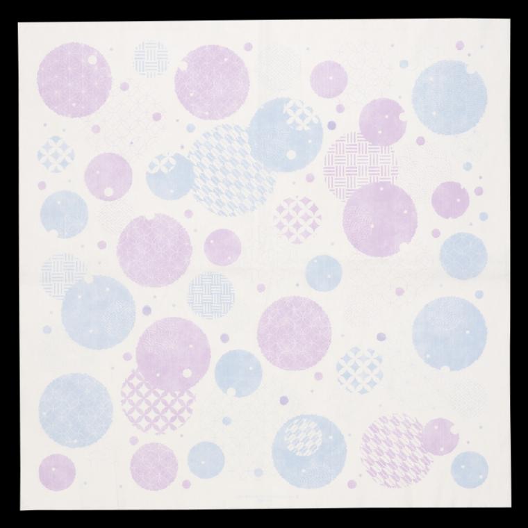 風呂敷 結べる紙ふろしき 75cm角 和柄ドット  20枚入×20袋（400枚）/箱