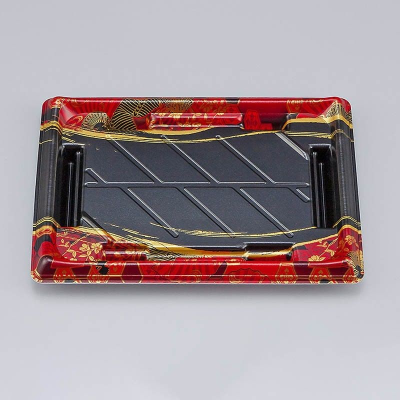 シーピー化成 寿司容器　SF美角 24 本体　京えん赤 　50枚入×18袋（900枚）/箱