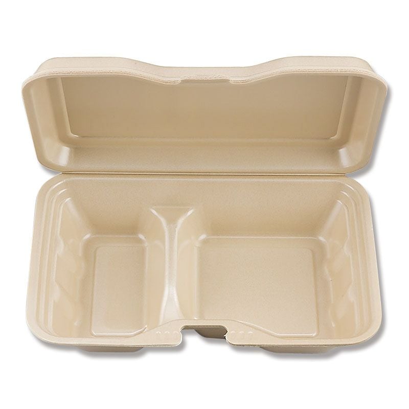 プラスチック製 2つ仕切り容器 600枚 弁当容器 DISH UP LUNCH ランチボックス二段(仕切付) PWD-600
