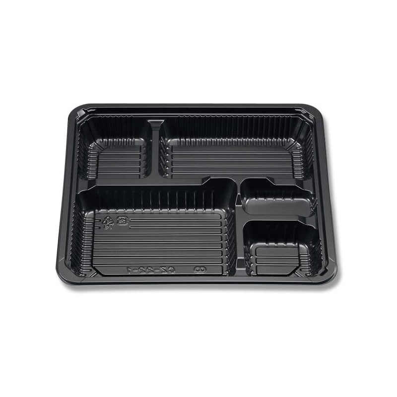 シーピー化成 弁当容器 新CZ-22-1 BS黒 本体 50枚入×12袋（600枚）/箱