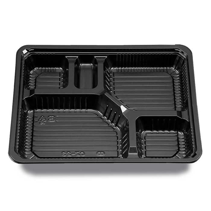 シーピー化成 弁当容器 新CZ-23 BS黒 本体　50枚入×12袋（600枚）/箱