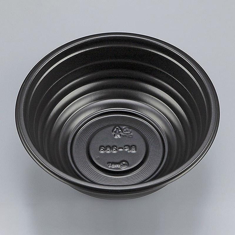 シーピー化成 丼容器　BF-363　本体 黒　50枚入×12袋（600枚）/箱