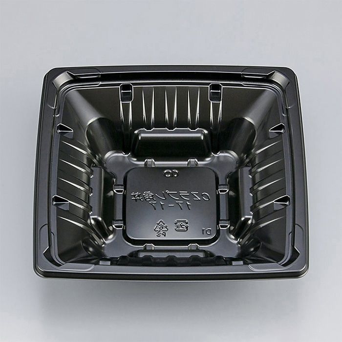 シーピー化成 丼容器 CZラプレ角丼 17-17 本体 BS黒　50枚入×18袋（900枚）/箱