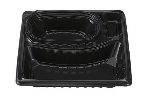エフピコチューパ 弁当容器　デリカランチ　DL-23ｰ23　黒本体  50枚入×12袋（600枚）/箱