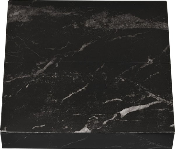 エフピコチューパ 仕出し弁当容器 紙ボックス　一体型 エコ折蓋 70-70 FSM 黒大理石  50枚入×6袋（300枚）/箱