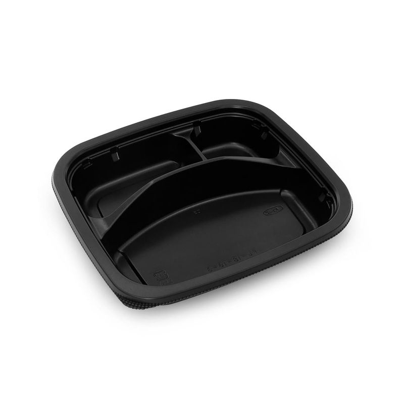 エフピコチューパ 冷凍対応弁当容器　FL-18-16-3　黒本体　50枚入×12袋（600枚）/箱