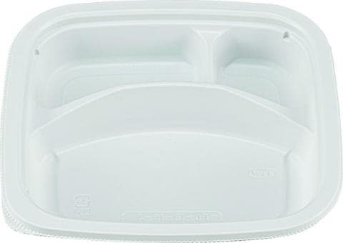 エフピコチューパ 冷凍対応弁当容器　FL-18-16-3　白本体　50枚入×12袋（600枚）/箱