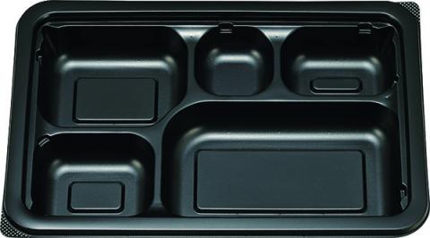 エフピコチューパ 冷凍対応弁当容器　FK-22-15　黒本体　50枚入×12袋（600枚）/箱