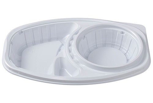 エフピコチューパ 弁当容器　デリカランチ　DLオーバル26-18 白本体　50枚入×８袋（400枚）/箱.