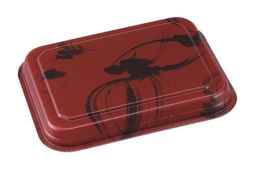 エフピコチューパ 弁当容器　MFP極み重ｰ73 共蓋 会津赤　50枚入×12袋（600枚）/箱