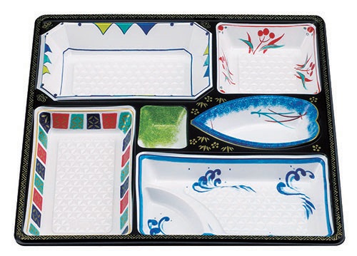 エフピコチューパ 仕出し容器　Ｗ・料亭中仕切 75-Ｂ白磁　20枚入×8袋（160）/箱　　