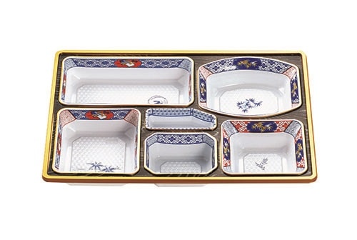 エフピコチューパ 仕出し容器 紙ボックス用　料亭中仕切 115-80-Ａ 古伊万里（Ｒ）　20枚入×8袋（160枚）/箱