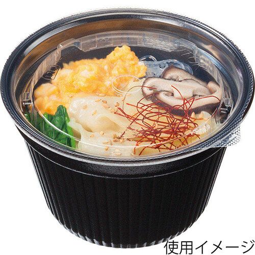 エフピコ 食品容器  MFPドリスカップ 129-540 本体 黒W  30枚入×24袋（720枚）/箱