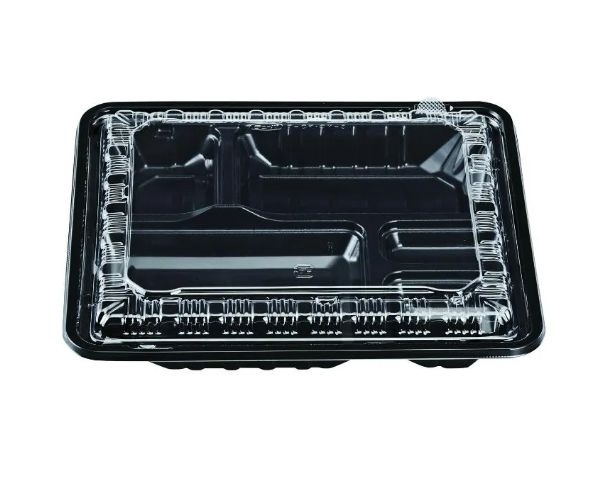 エフピコチューパ 弁当容器  CK-2-2 黒セット(OPS)   50枚入×8袋（400枚）/箱.