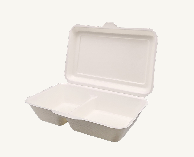 ダイモン エコ容器　サトウキビ フードパック Partition with PLA AGS-06　50枚入×10袋（500枚）/箱