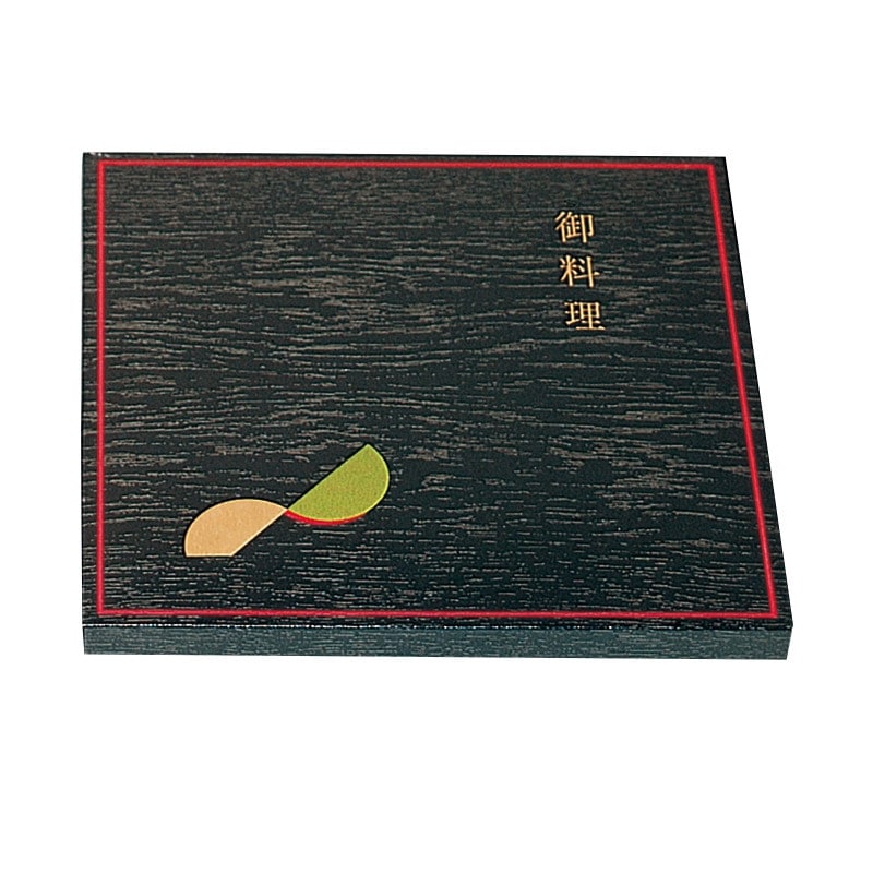 北原産業 紙ボックス弁当容器　80-80 中仕切付き くらしき 黒カルプセット 25枚入×4袋（100枚）/箱