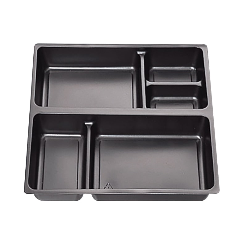 北原産業 紙ボックス弁当容器用　中仕切　80-80 C-3黒カルプ  50枚入×6袋（300枚）/箱