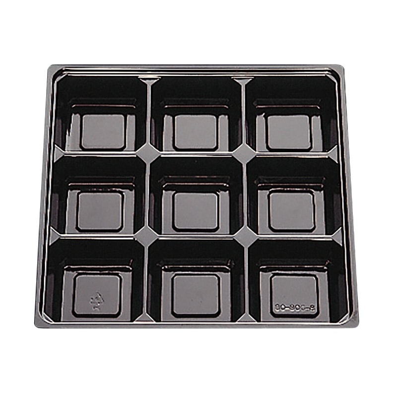 使い捨て仕出し容器　80-80紫流/中仕切黒セット　50枚 使い捨て弁当箱 まめ吉 No.240 黒木目 業務用 紙製お弁当容器 花見