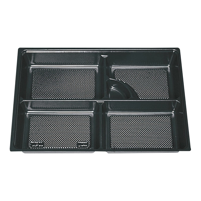 北原産業 紙ボックス弁当容器用　中仕切　115-80 黒　20枚入×4袋（80枚）/箱