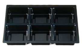 北原産業 紙ボックス弁当容器用　中仕切　120-90  C-2黒　20枚入×3袋（60枚）/箱