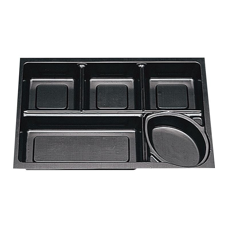 北原産業 紙ボックス弁当容器用　中仕切　115-80 C-3黒　20枚入×4袋（80枚）/箱