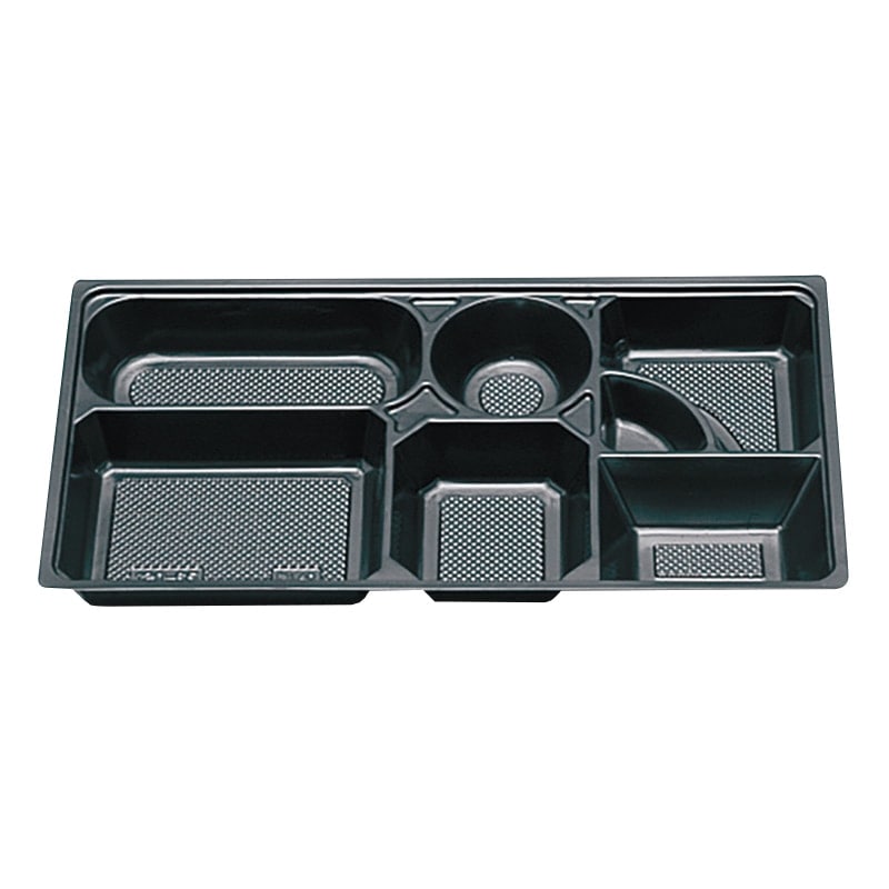 北原産業 紙ボックス弁当容器用　中仕切　120-65 黒　20枚入×4袋（80枚）/箱