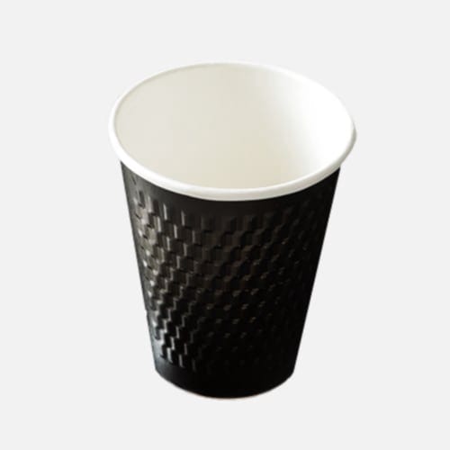 ケーピープラテック 二重紙コップ　KMW-240 ブラック　50枚入×20袋（1000枚）/箱