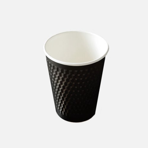 ケーピープラテック 二重紙コップ　KMW-360 ブラック　50枚入×20袋（1000枚）/箱
