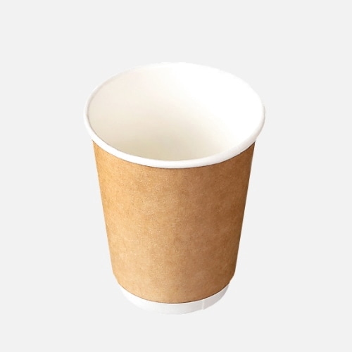 ケーピープラテック 紙コップPLA　KMJ-240 ナチュラル　25枚入×20袋（500枚）/箱