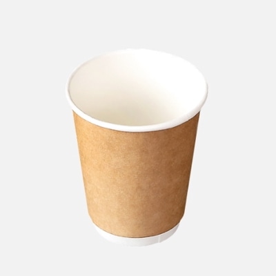 ケーピープラテック 紙コップPLA　KMJ-240 ナチュラル　25枚入×20袋（500枚）/箱