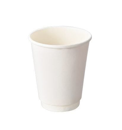 ケーピープラテック 紙コップ二重巻き　KMR-240 ホワイト　25枚入×20袋（500枚）/箱