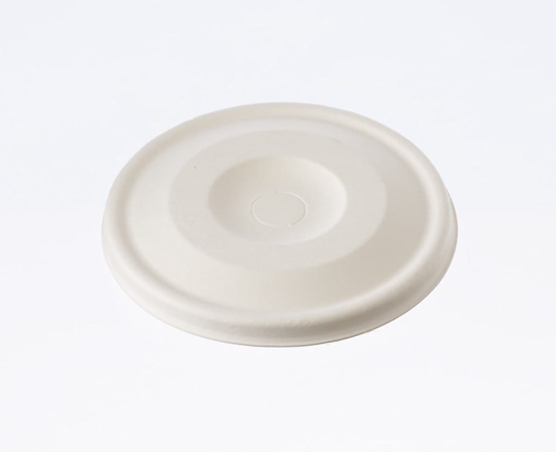 ケーピープラテック 紙コップ用フタ　90バガス平フタ　ホワイト　50枚入×20袋（1000枚）/箱