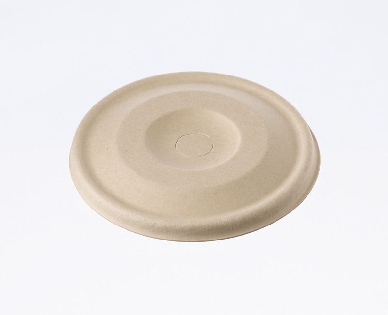 ケーピープラテック 紙コップ用フタ　90バガス平フタ　ナチュラル　50枚入×20袋（1000枚）/箱