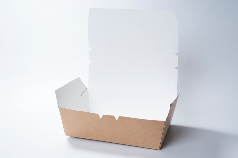 ケーピープラテック 紙フードボックス　KLPボックス3 ナチュラルPP　50枚入×4袋（200枚）/箱