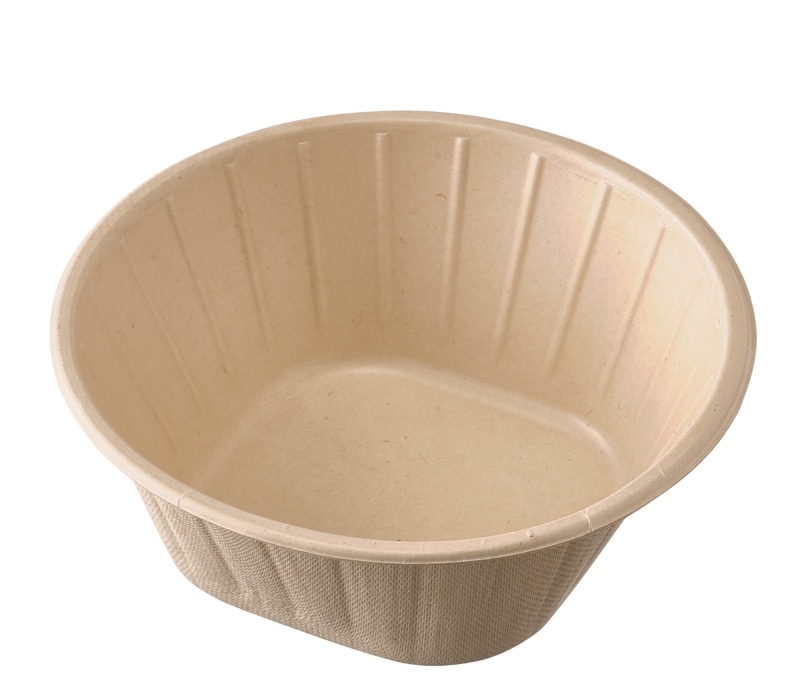 ケーピープラテック 紙容器　バガスモールド　KBボウル165-750　ナチュラル　50枚入×12袋（600枚）/箱