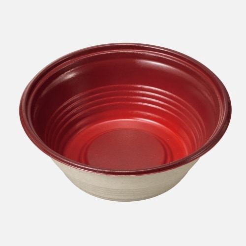 ケーピープラテック パルプモールド丼容器  KMP丼170本体 レッド　25枚入×18袋（450枚）/箱