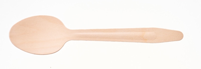 ケーピープラテック カトラリー ウッドスプーン165 単袋　100枚入×20袋（2000枚）/箱