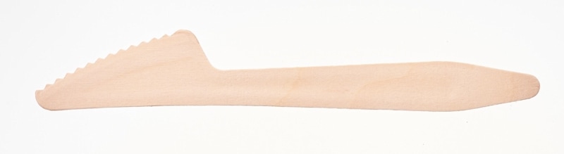 ケーピープラテック カトラリー ウッドナイフ165 単袋　100枚入×20袋（2000枚）/箱