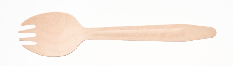 ケーピープラテック カトラリー ウッド スプーンフォーク165 単袋　100枚入×20袋（2000枚）/箱